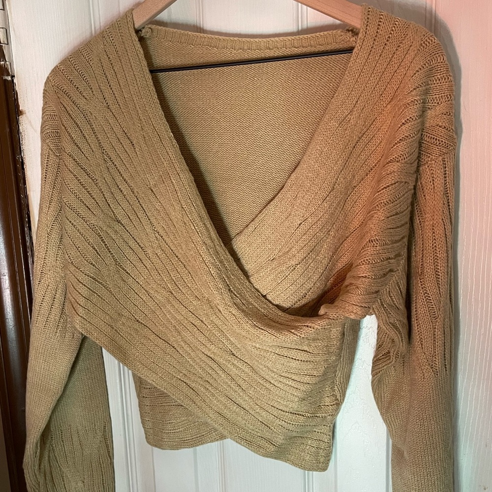 Brand new off the shoulder cross knit sweater 💕